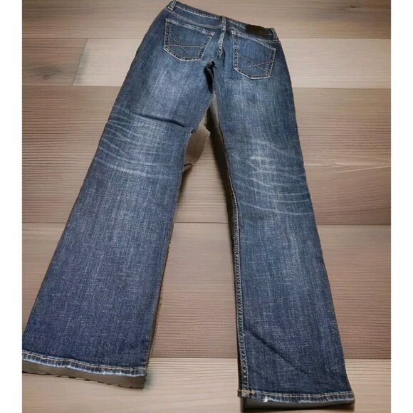 BKE Jeans Mens 30x34 Blue Alec BKE Dark Washed  Denim Pants Heavy Stitch - Picture 3 of 7